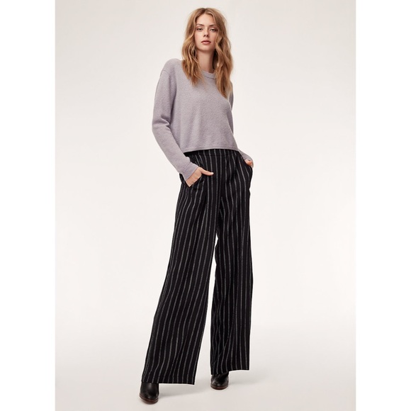Aritzia Wilfred Faun Pants in Black/Oak, Full Length Long Version - Picture 2 of 11
